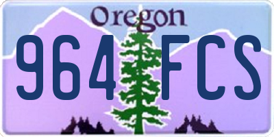 OR license plate 964FCS