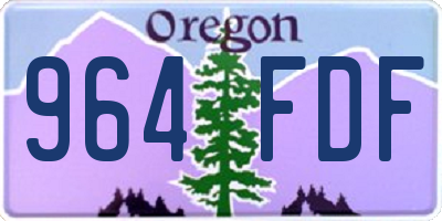 OR license plate 964FDF