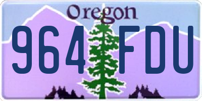 OR license plate 964FDU