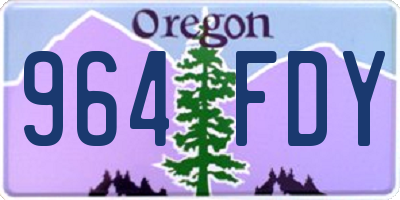 OR license plate 964FDY