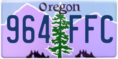 OR license plate 964FFC