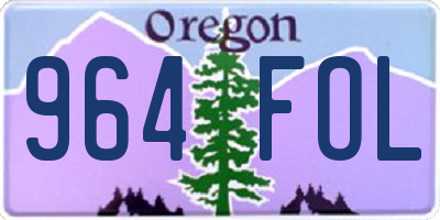 OR license plate 964FOL