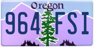 OR license plate 964FSI