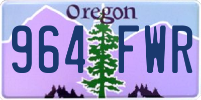OR license plate 964FWR