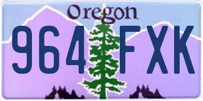 OR license plate 964FXK
