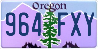 OR license plate 964FXY