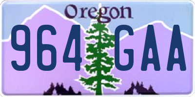 OR license plate 964GAA