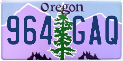 OR license plate 964GAQ