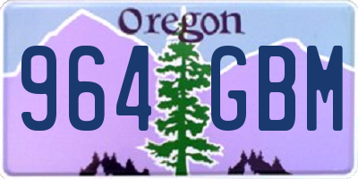 OR license plate 964GBM