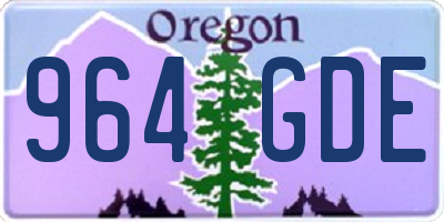 OR license plate 964GDE