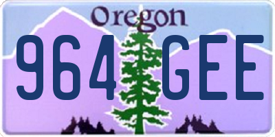 OR license plate 964GEE