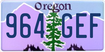 OR license plate 964GEF