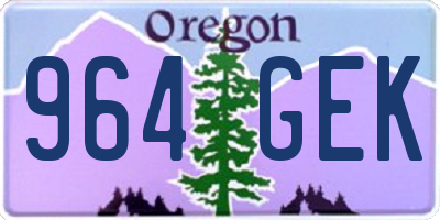 OR license plate 964GEK
