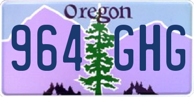 OR license plate 964GHG