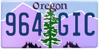 OR license plate 964GIC