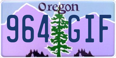 OR license plate 964GIF