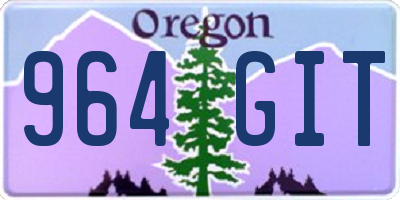 OR license plate 964GIT