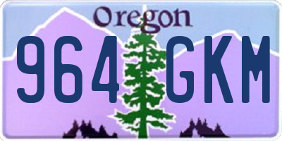 OR license plate 964GKM