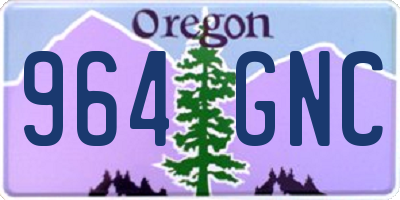 OR license plate 964GNC