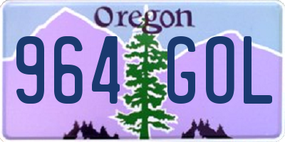 OR license plate 964GOL