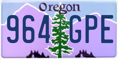 OR license plate 964GPE