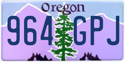 OR license plate 964GPJ