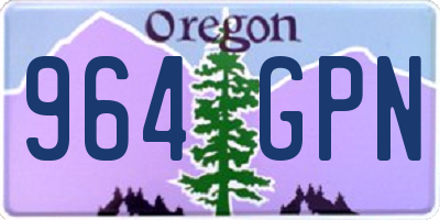 OR license plate 964GPN