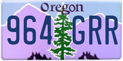 OR license plate 964GRR