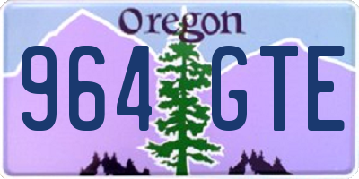 OR license plate 964GTE