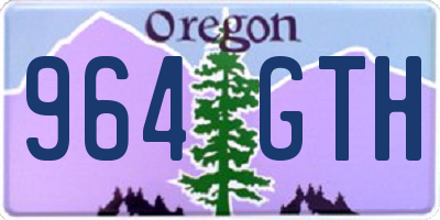 OR license plate 964GTH