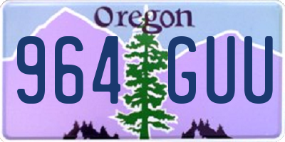 OR license plate 964GUU