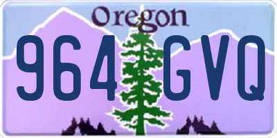 OR license plate 964GVQ