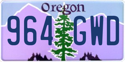 OR license plate 964GWD