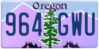 OR license plate 964GWU