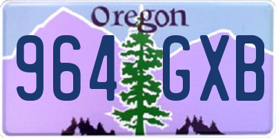 OR license plate 964GXB
