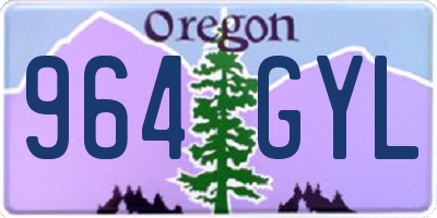 OR license plate 964GYL