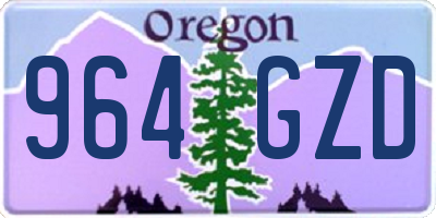 OR license plate 964GZD