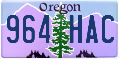 OR license plate 964HAC