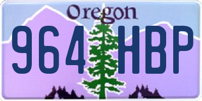 OR license plate 964HBP