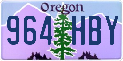 OR license plate 964HBY