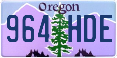 OR license plate 964HDE