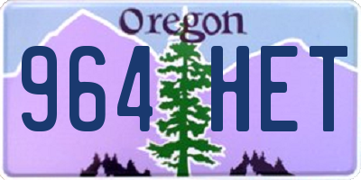 OR license plate 964HET