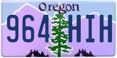 OR license plate 964HIH