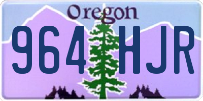 OR license plate 964HJR