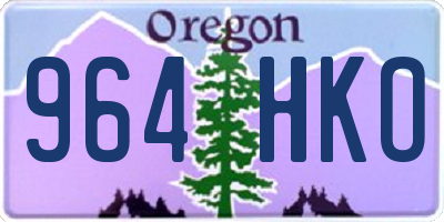OR license plate 964HKO