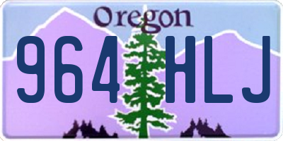 OR license plate 964HLJ
