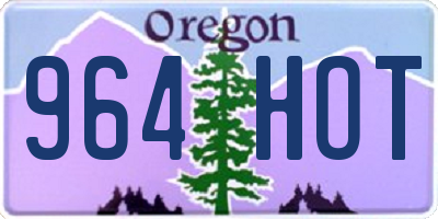 OR license plate 964HOT