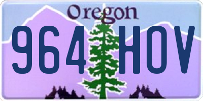 OR license plate 964HOV