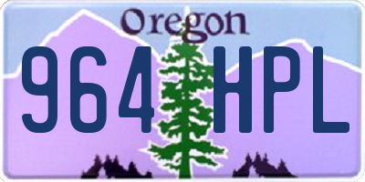 OR license plate 964HPL