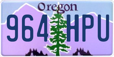 OR license plate 964HPU